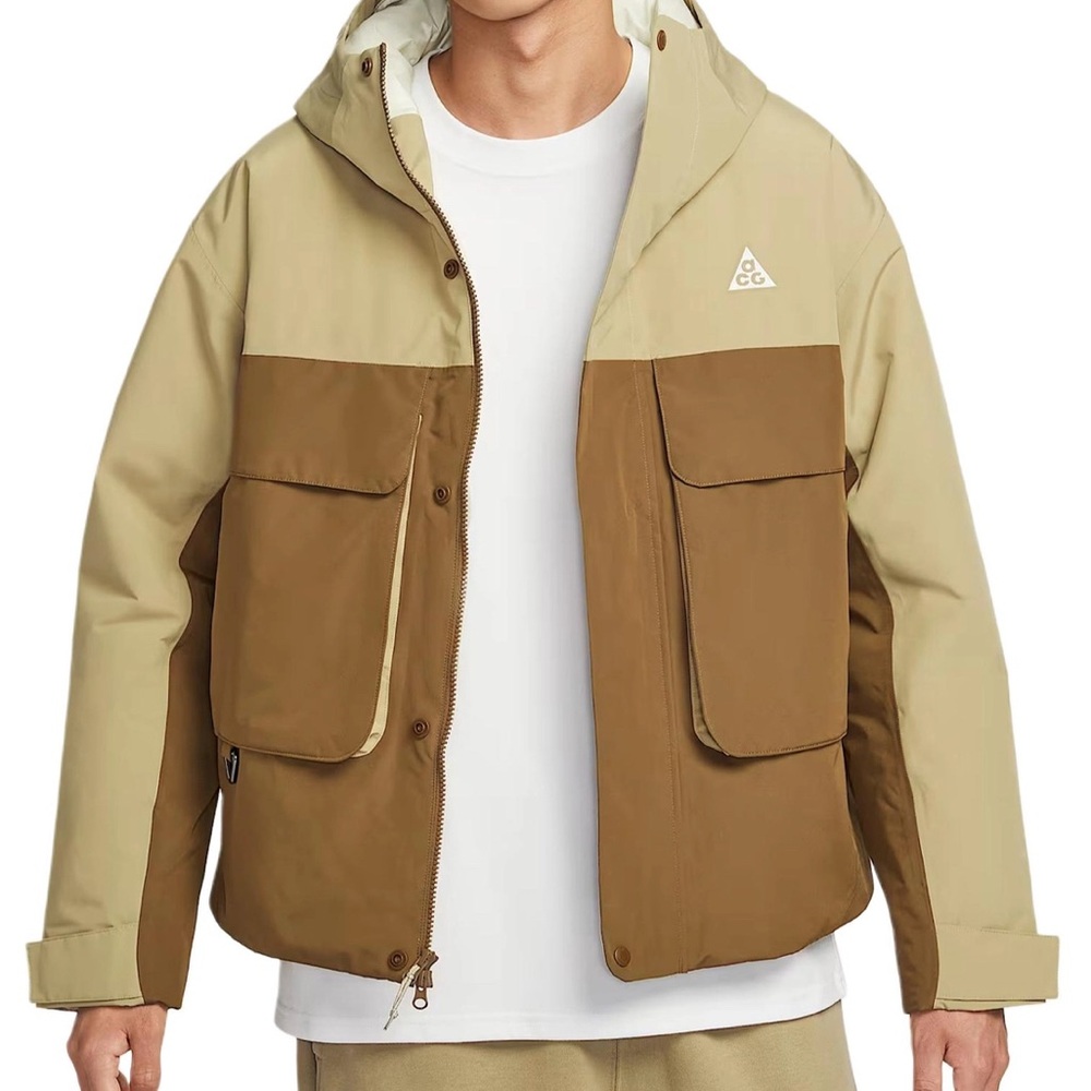 Nike ACG Storm-FIT Jacket in Brown and Beige.